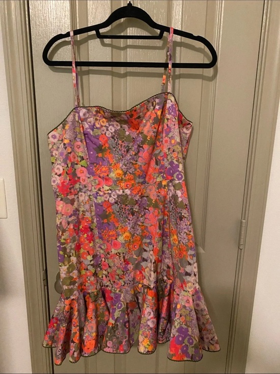 Dresses & Skirts - Floral Spaghetti-Strap Mini Dress in Purple & Pink